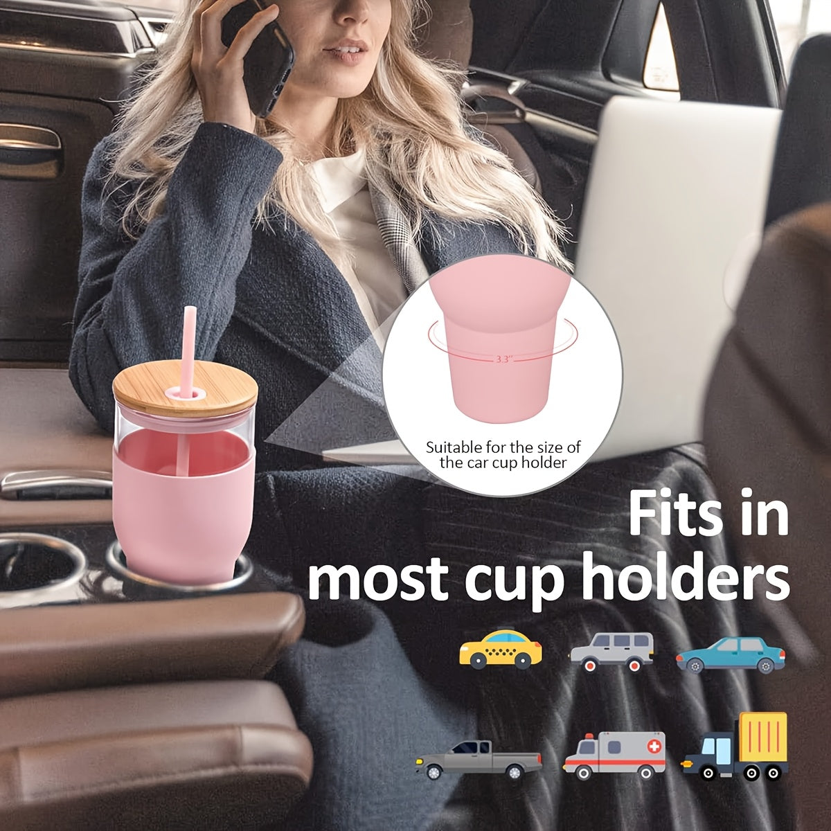 32oz Glass with Lid And Straw, Silicone Non-slip Sleeve, Keeps Heat In, Keeps Cold Out, Suitable for Iced Tea, Beverages, Juices, Coffee, Lead Free BPA Free,!