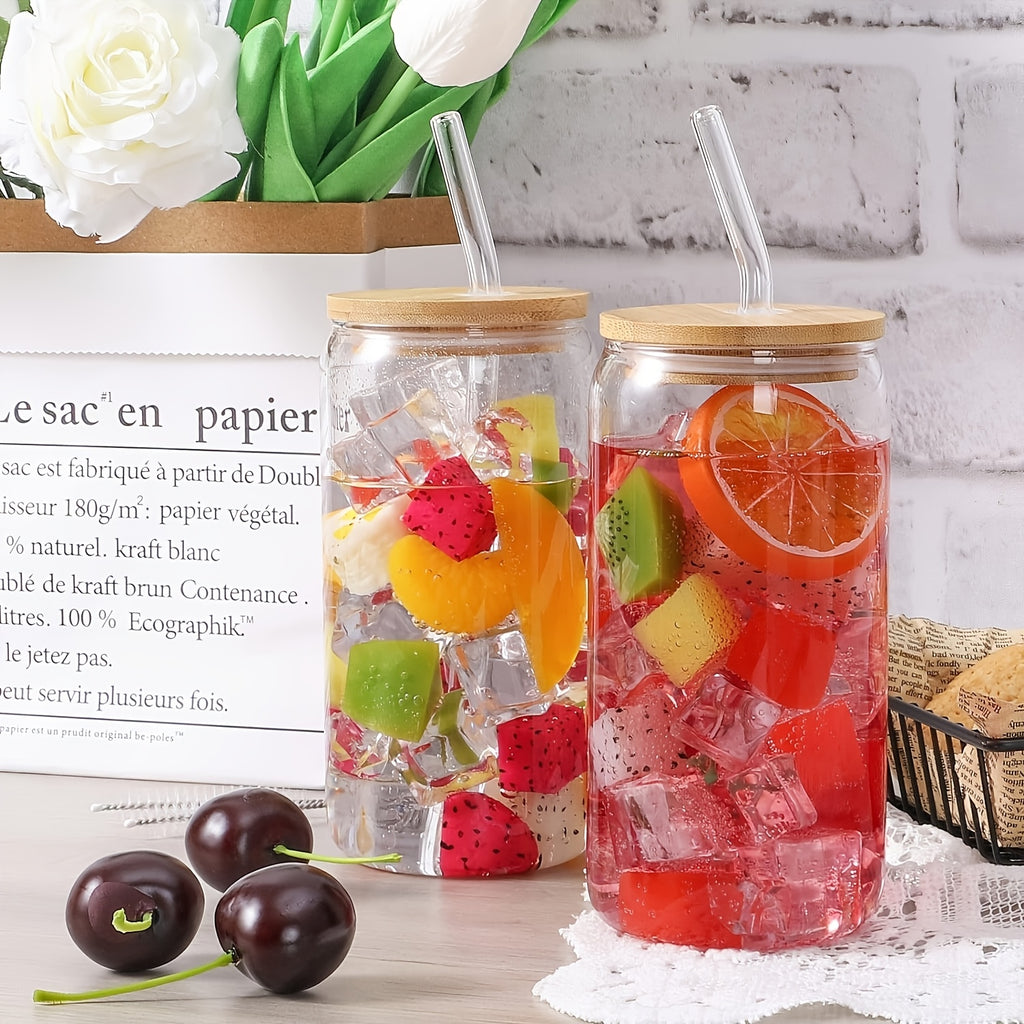 4/6/8 18.6oz/550ml Classic Glass Cups, Cute Cups, Suitable For Soda Water, Bubble Tea, Ideal Gift Choice, Suitable For Weddings, Parties, Halloween, Christmas Gifts, Coffee Cup Sets, Gift Cups, Accompanying Gifts, Party Glass Cups