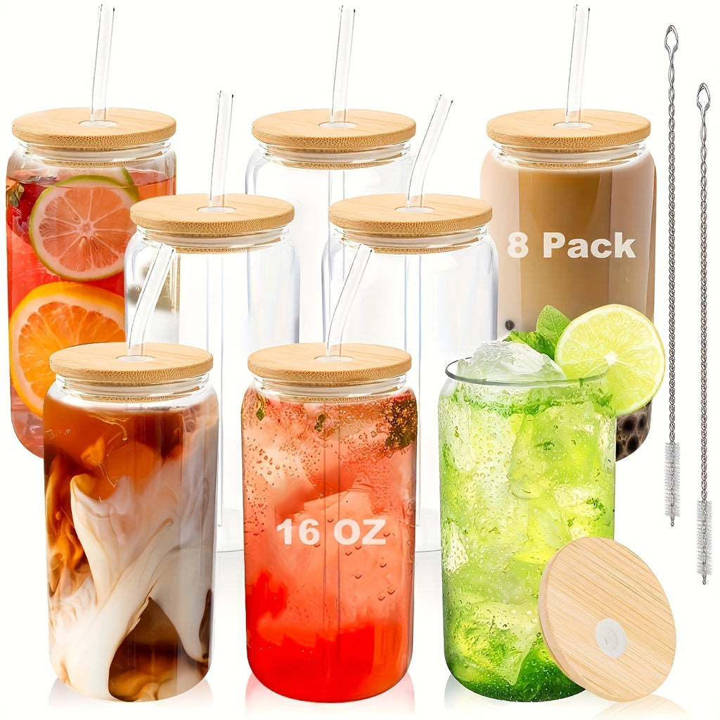 8/12/16pcs Glasses, Mugs, Mother'S Day Gifts, Libby Glasses, Durable Heavy Duty Mugs, High Borosilicate Glasses, Suitable For Daily Use Or Outdoor Activities, Party