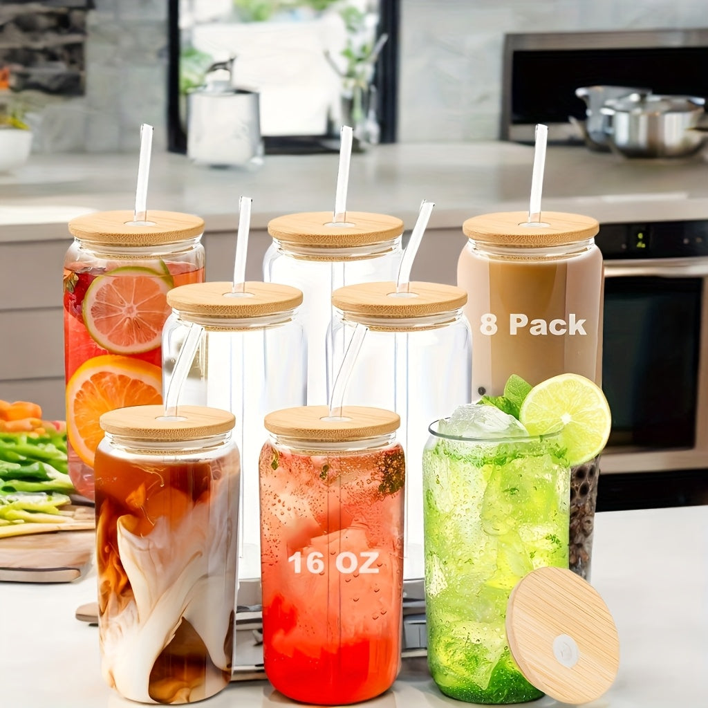 8/12/16pcs Glasses, Mugs, Mother'S Day Gifts, Libby Glasses, Durable Heavy Duty Mugs, High Borosilicate Glasses, Suitable For Daily Use Or Outdoor Activities, Party