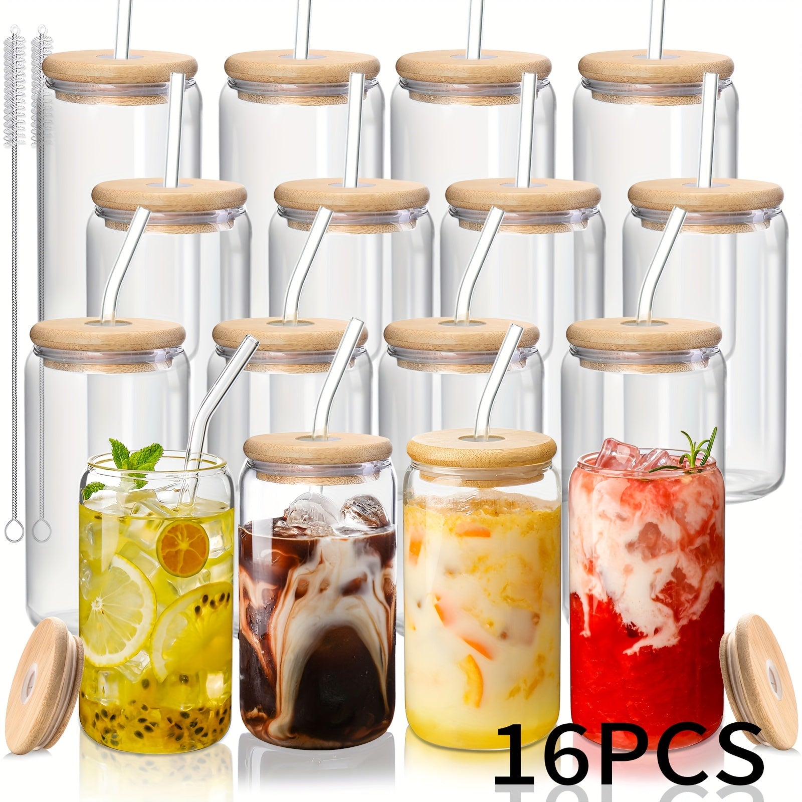 8/12/16pcs Glasses, Mugs, Mother'S Day Gifts, Libby Glasses, Durable Heavy Duty Mugs, High Borosilicate Glasses, Suitable For Daily Use Or Outdoor Activities, Party